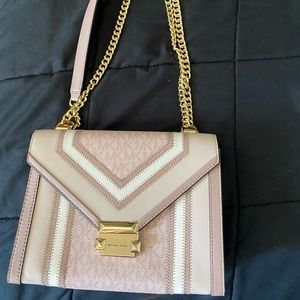 Pink Monogram Michael Kors Cross Body Purse